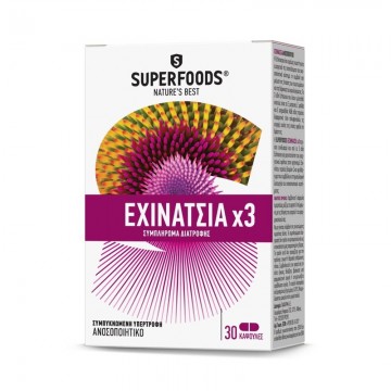 Echinacea x3 30 Capsules Ενισχυση Ανοσοποιητικου